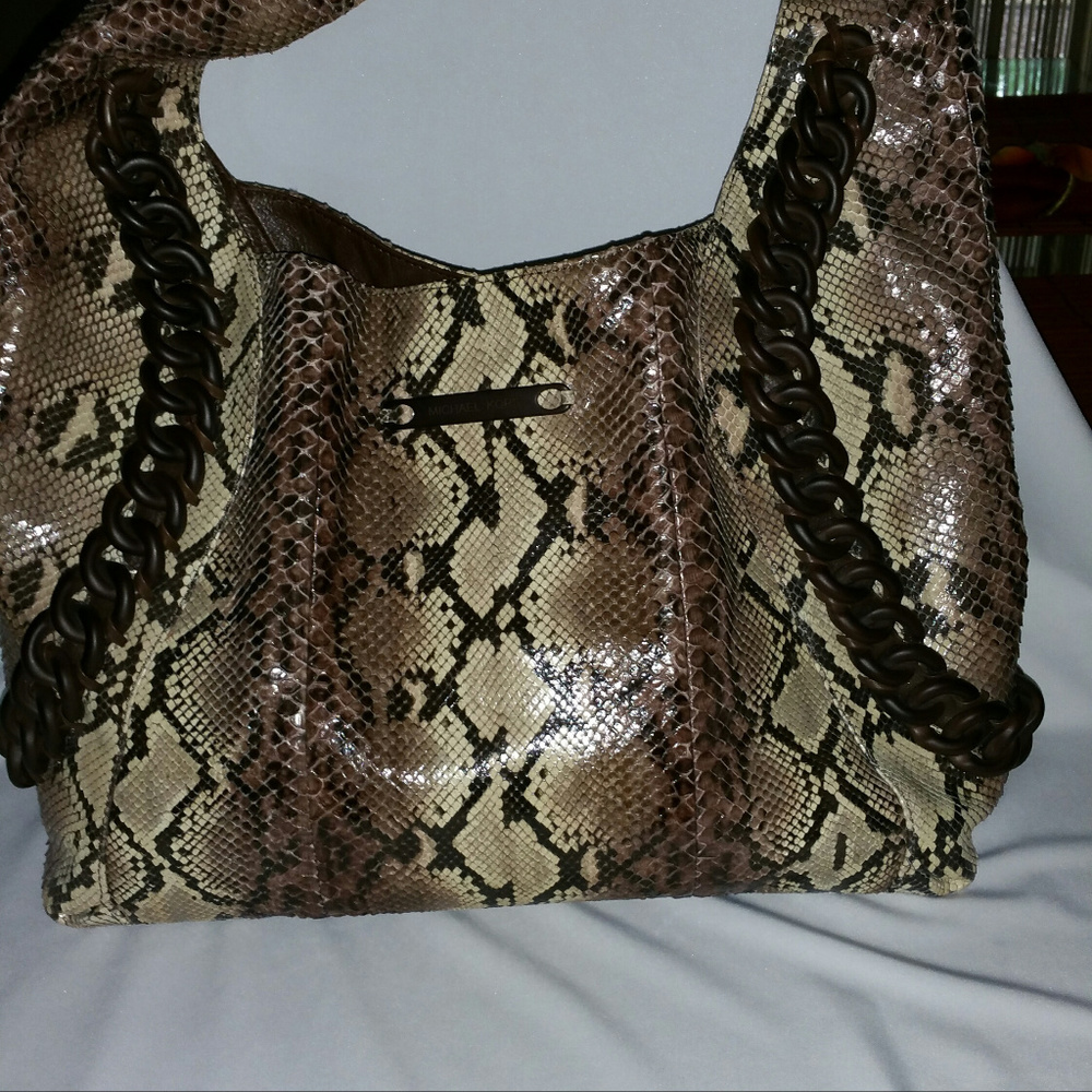 Michael Kors Python Cable Handbag - Picture 3 of 7
